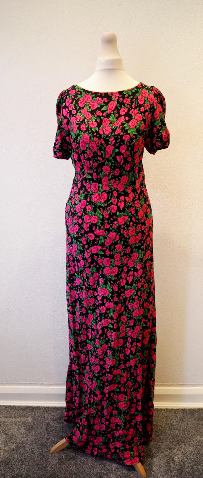 Rixo Pink Floral Backless Maxi Size 12