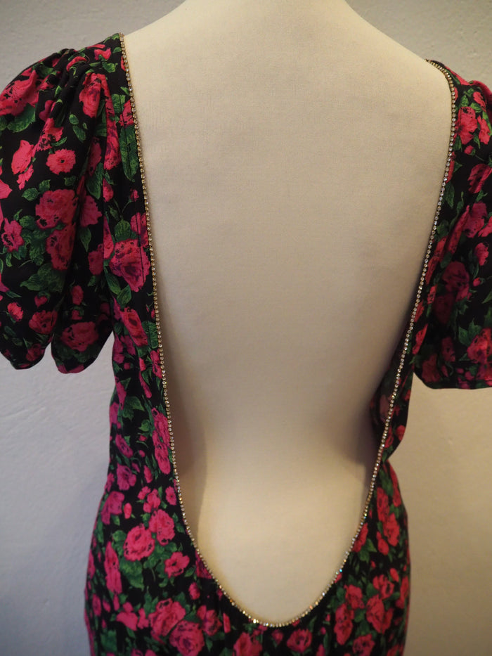 Rixo Pink Floral Backless Maxi Size 12