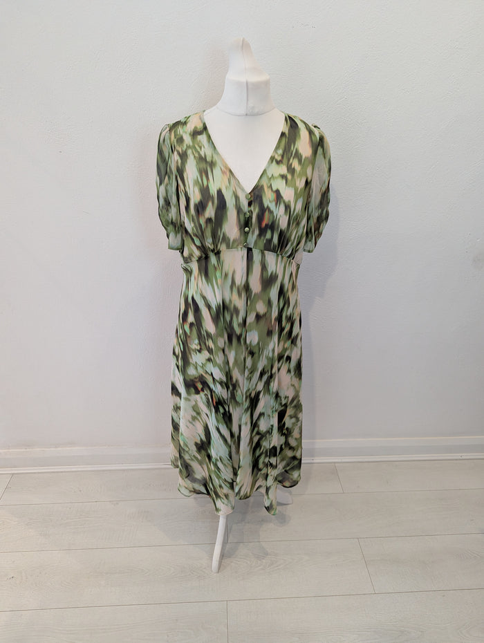 Roman Green Print Dress 18