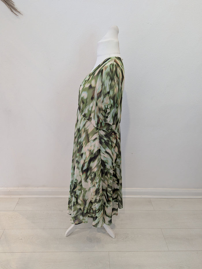 Roman Green Print Dress 18