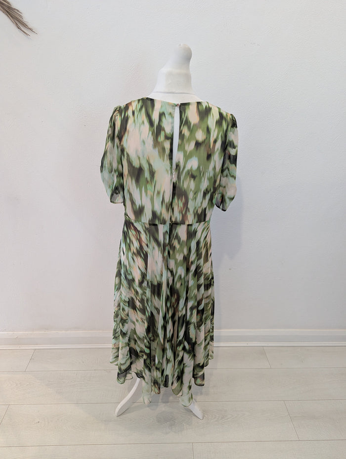 Roman Green Print Dress 18