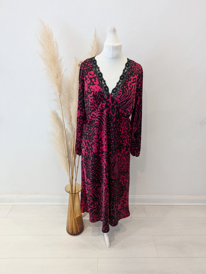 Roman Raspberry Animal Dress 18