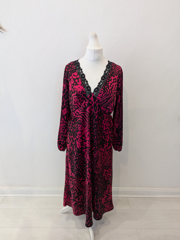Roman Raspberry Animal Dress 18