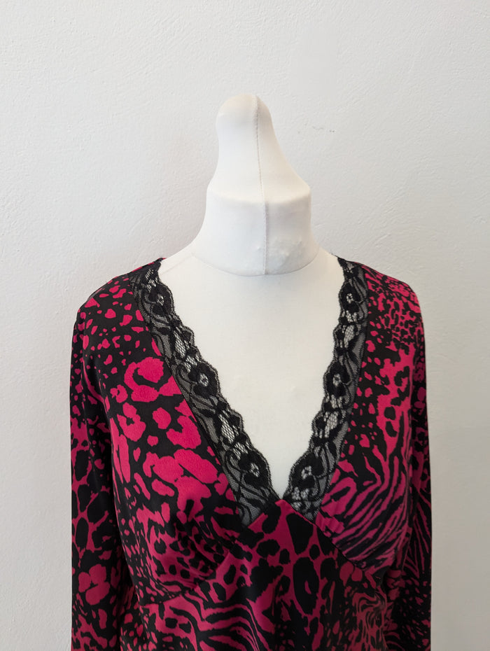 Roman Raspberry Animal Dress 18
