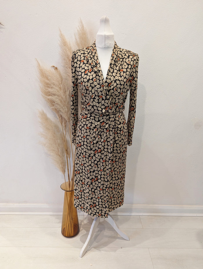 Ross Marino Dress Leaf Print 12/14