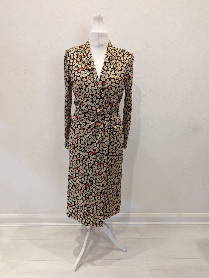 Ross Marino Dress Leaf Print 12/14