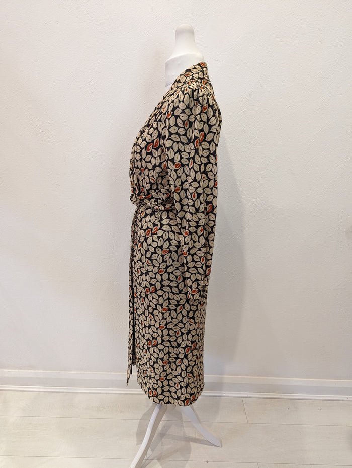 Ross Marino Dress Leaf Print 12/14