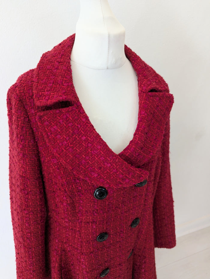 Rouge Red/Pink Boucle Coat 18