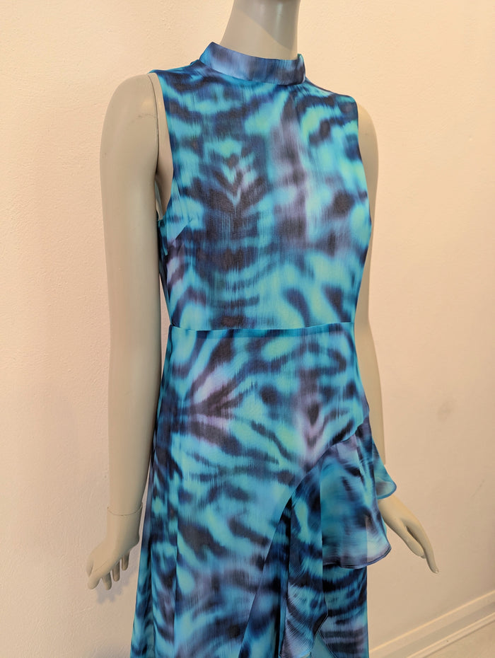 RO&ZO blue ruffled maxi dress 10