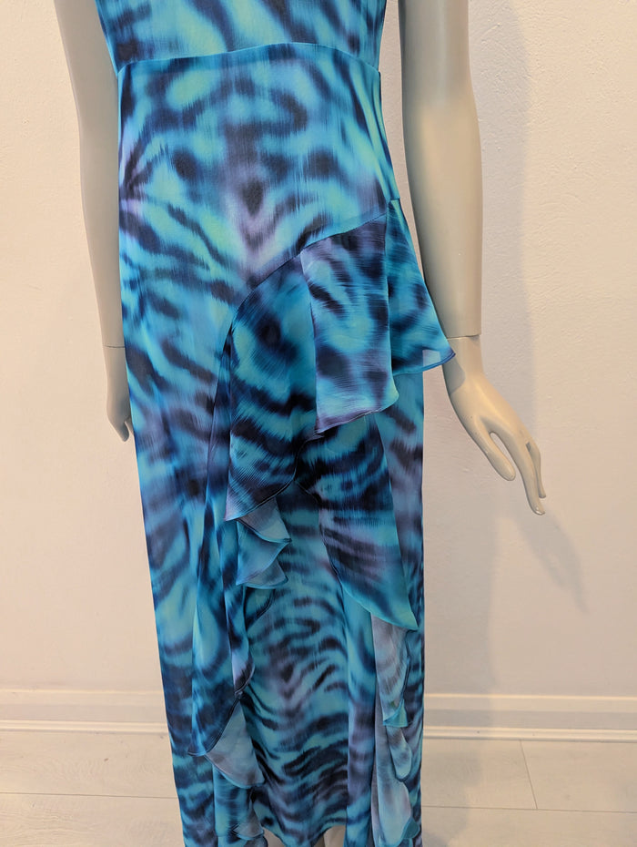 RO&ZO blue ruffled maxi dress 10