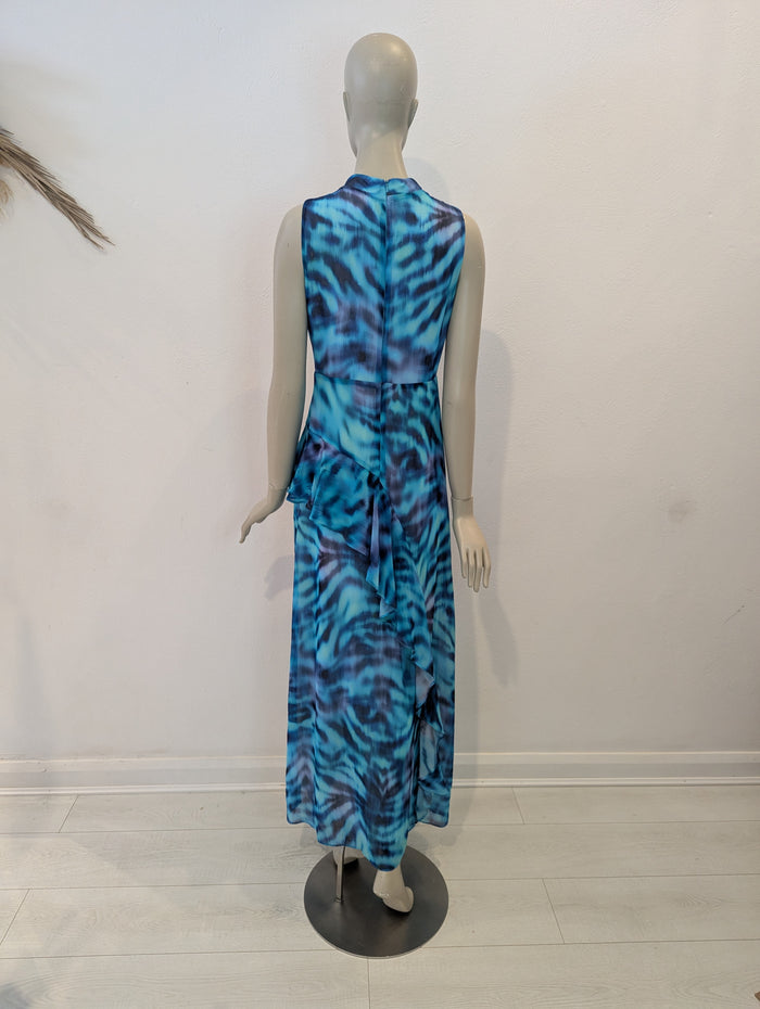 RO&ZO blue ruffled maxi dress 10