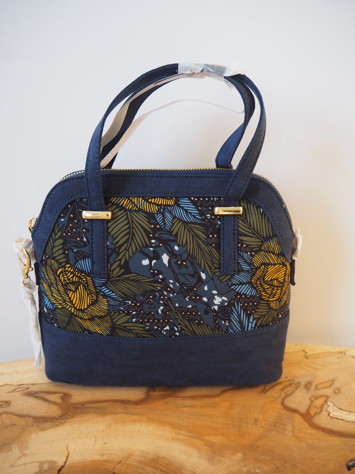 Ruby Shoo Navy leaf detail cross body bag NEW