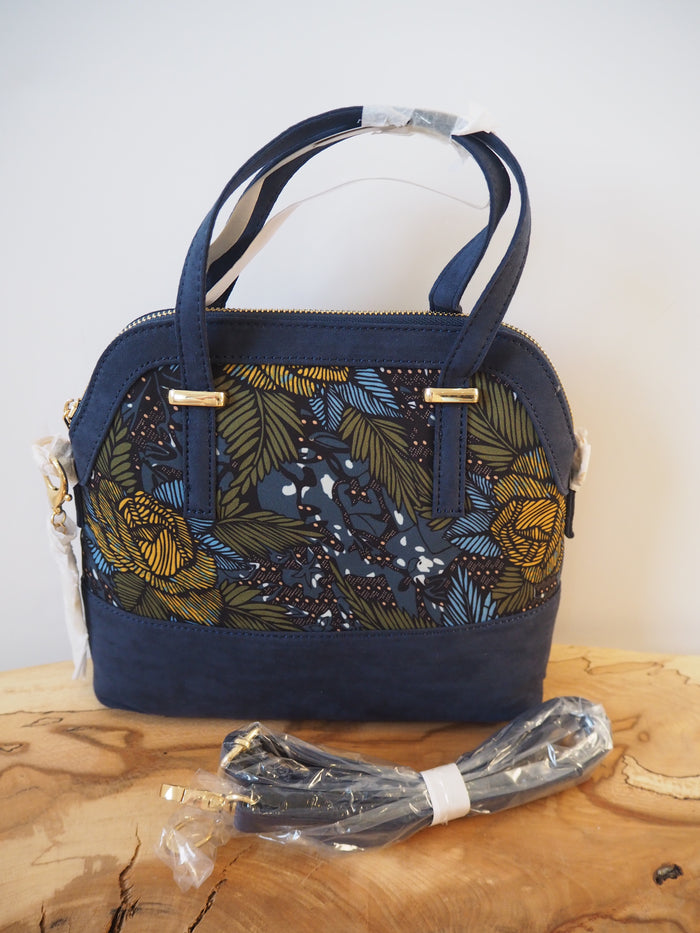 Ruby Shoo Navy leaf detail cross body bag NEW