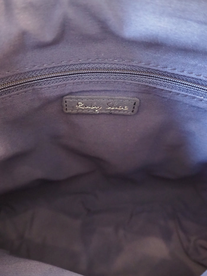 Ruby Shoo Navy leaf detail cross body bag NEW