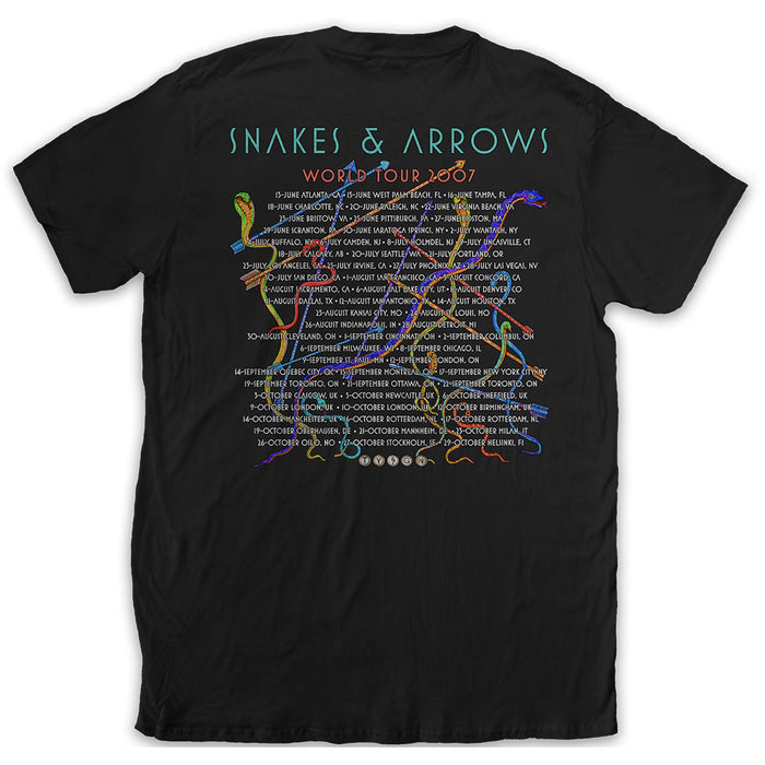 RUSH Unisex T-shirt- Snakes & Arrows Tour 2007 Rock Off