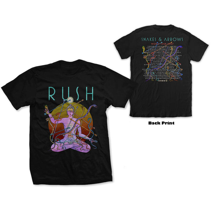 RUSH Unisex T-shirt- Snakes & Arrows Tour 2007 Rock Off