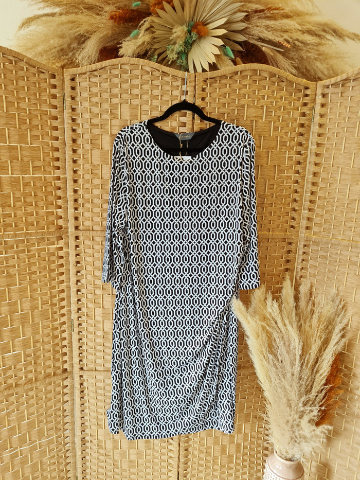 Ruth Langsford Black Geo Print Maxi Dress Size XL