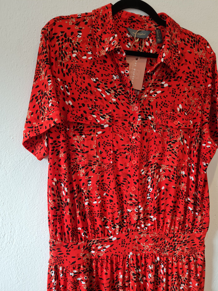 Ruth Langsford Red Print Jumpsuit Size XL