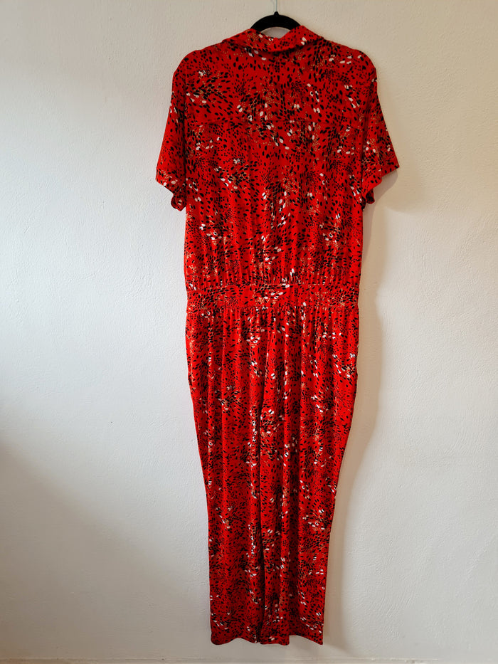 Ruth Langsford Red Print Jumpsuit Size XL