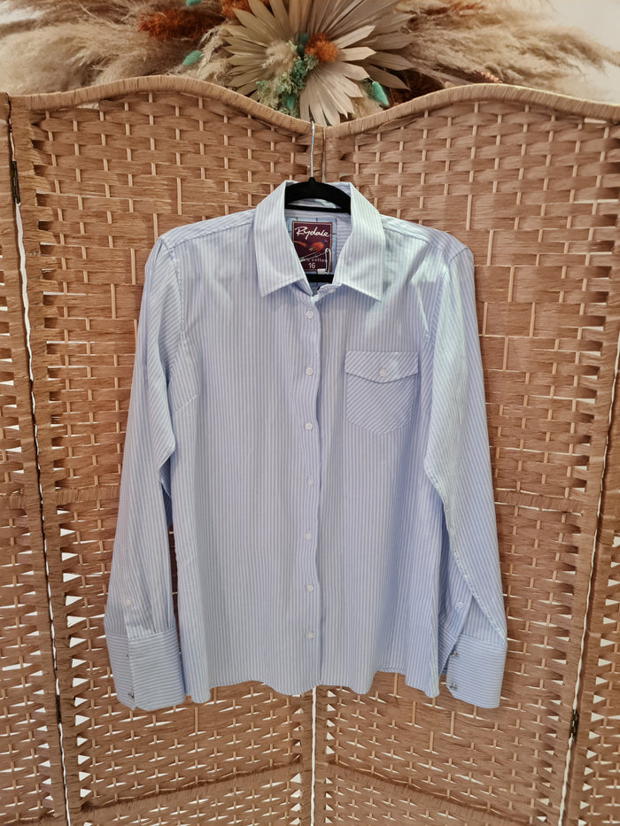 Rydale Blue stripe blouse 16