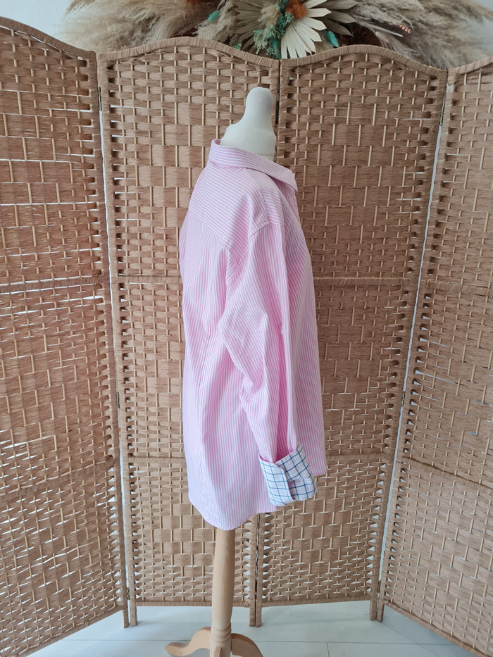 Rydale Pink Stripe Shirt Size 16