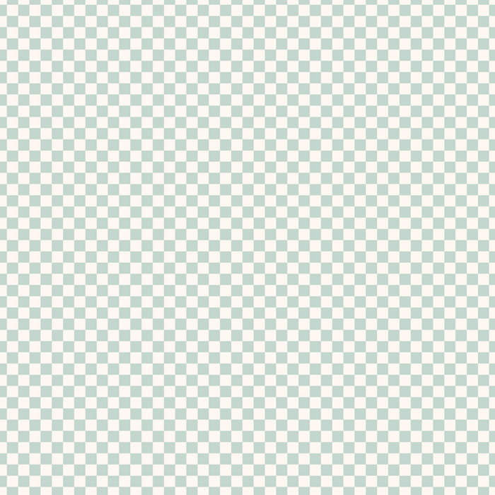 Sage Check Organic Fitted Bassinet Sheet/Change Pad Cover