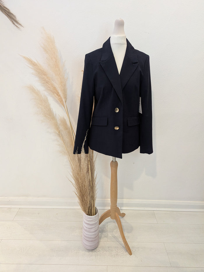 Saint + Sofia Payton blazer navy 10 NWT
