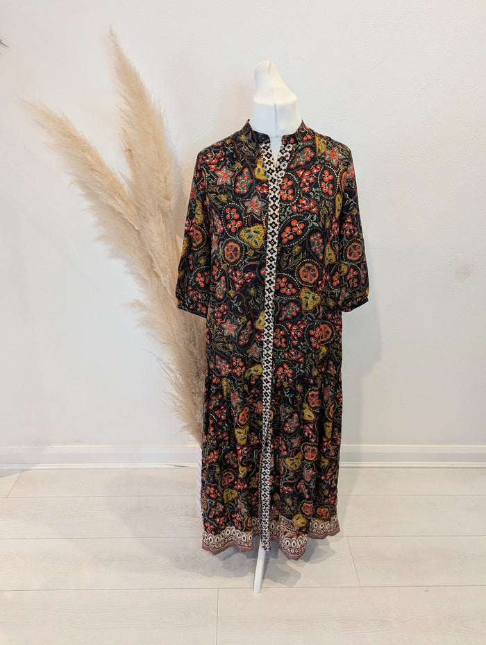 Saloni Printed silk maxi S/M