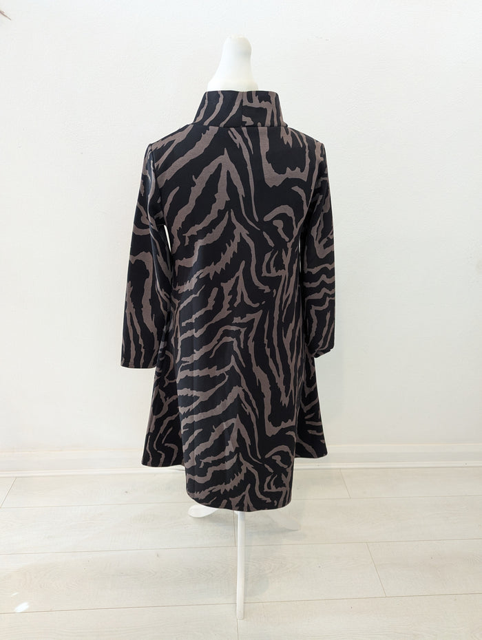 Saloos Mocha High neck Dress 10 NWT £45