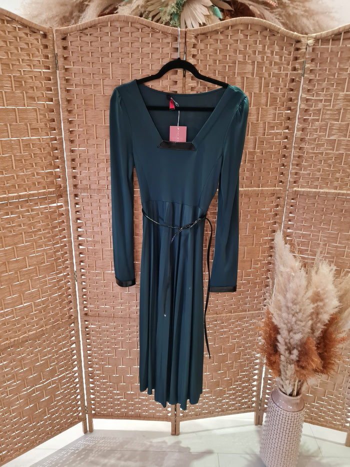 Sandro Ferroni Green pleated Dress L