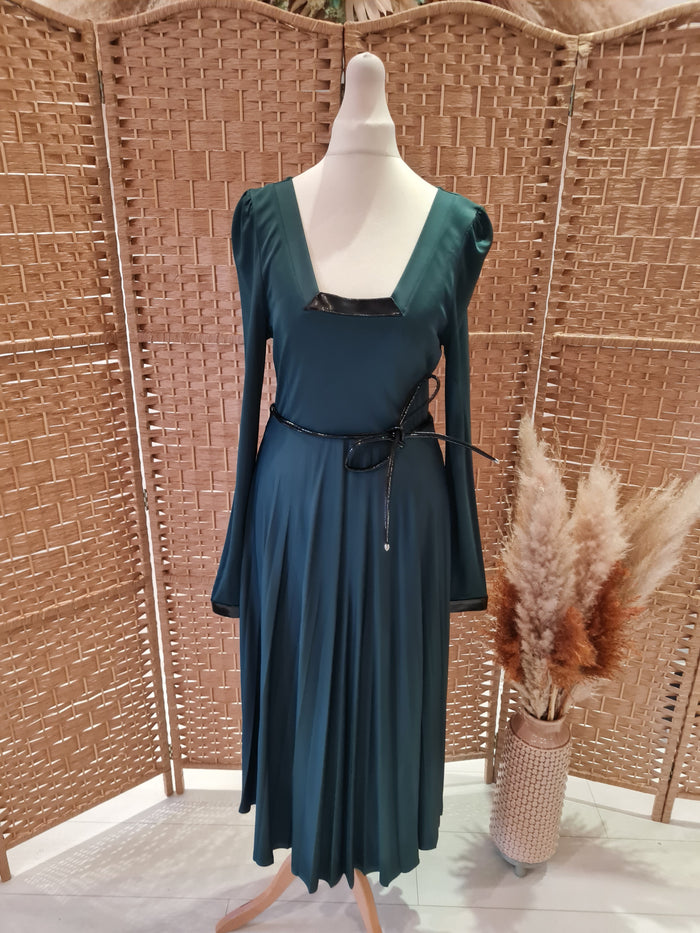 Sandro Ferroni Green pleated Dress L