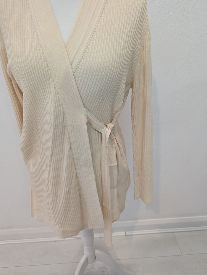 Sandro Paris Cream Tie Cardigan M/L