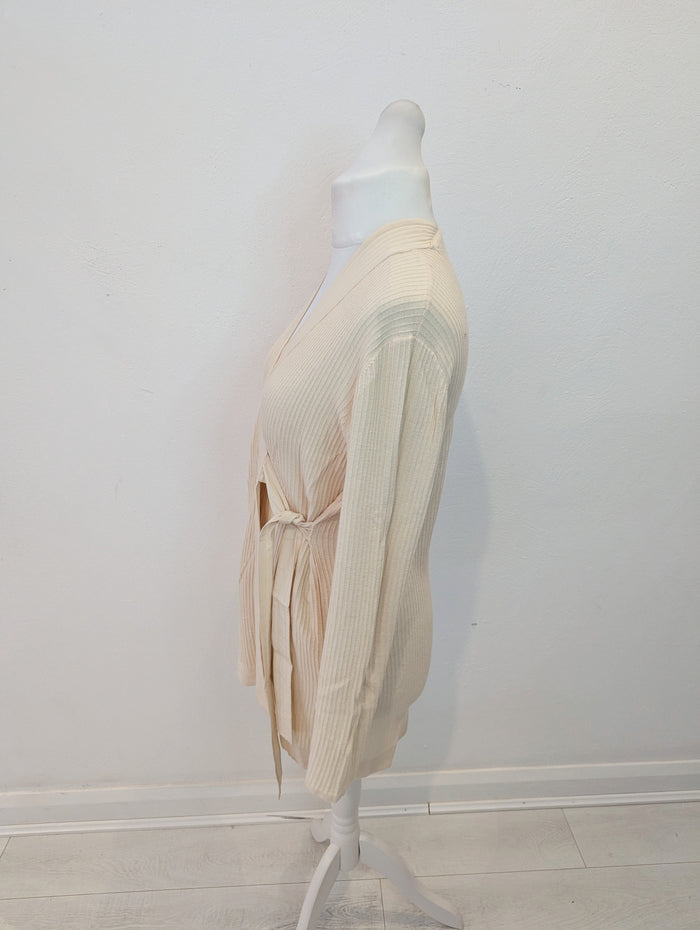 Sandro Paris Cream Tie Cardigan M/L