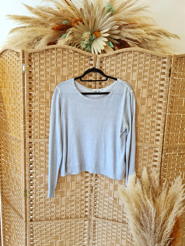 Sandwich Light Blue Cotton Jumper Size L