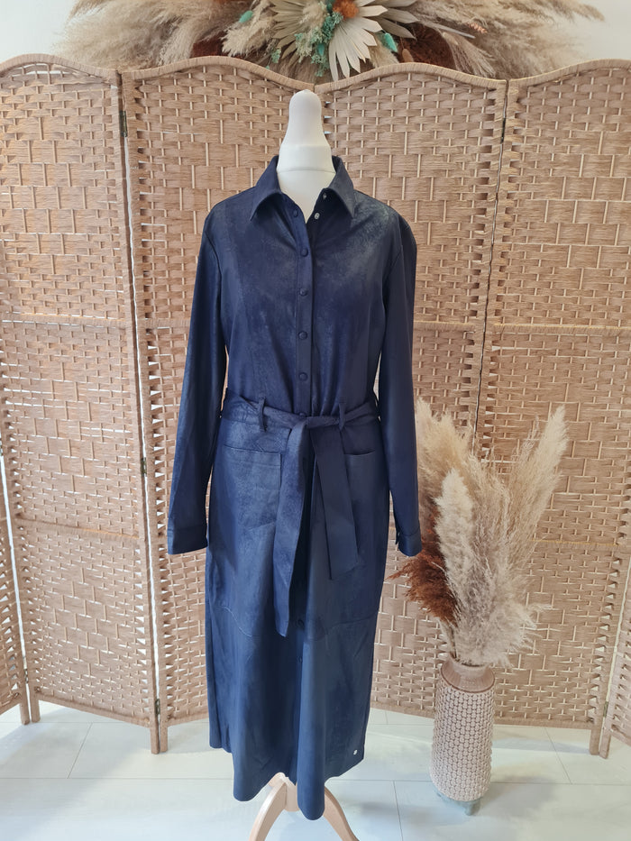Sandwich Navy suede dress 8 RRP £169