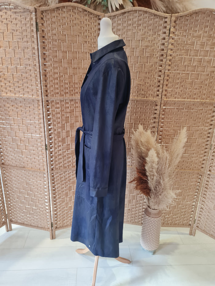 Sandwich Navy suede dress 8 RRP £169