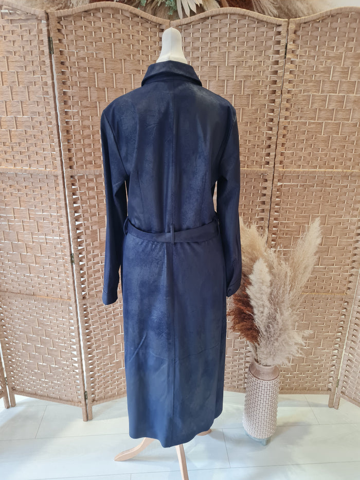 Sandwich Navy suede dress 8 RRP £169