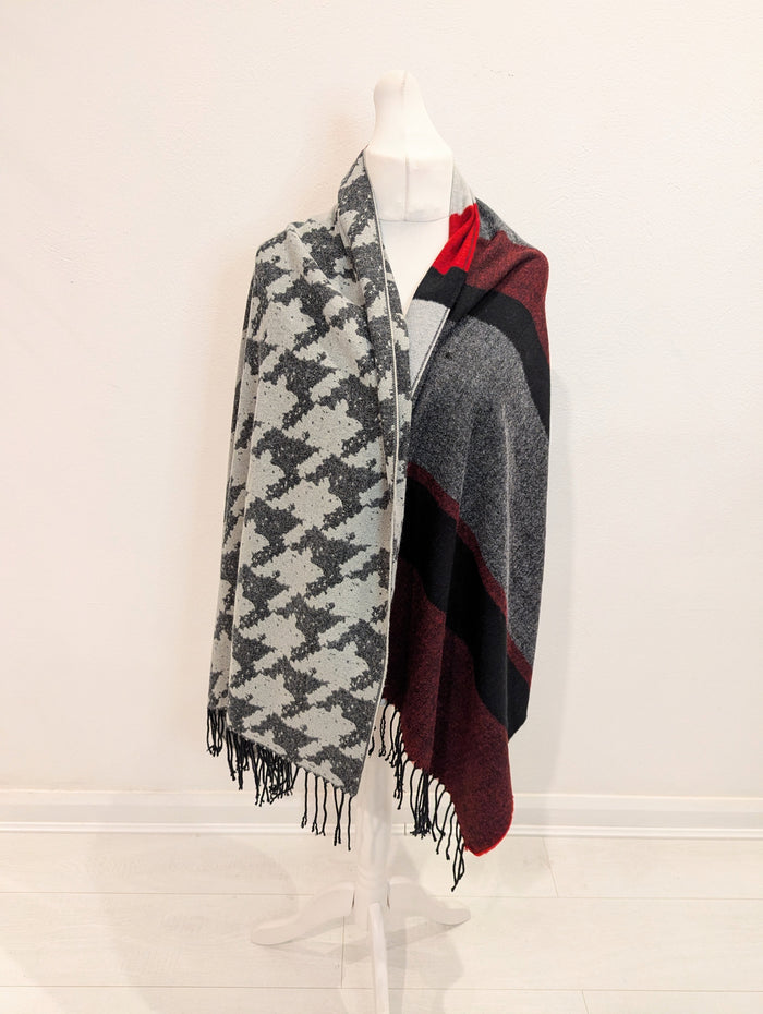 Sandwich Red reversible Scarf