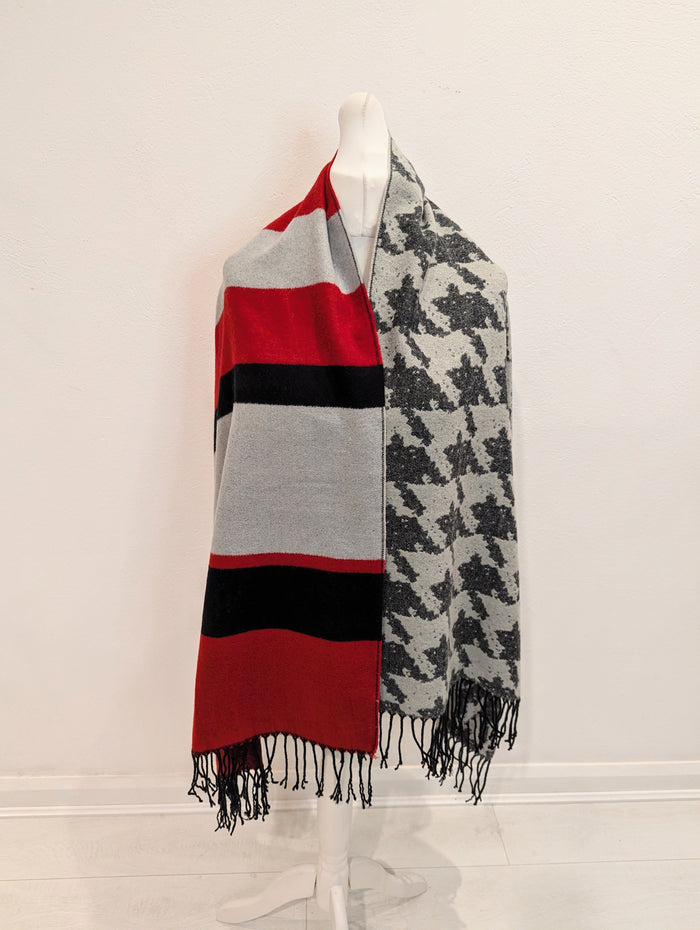 Sandwich Red reversible Scarf