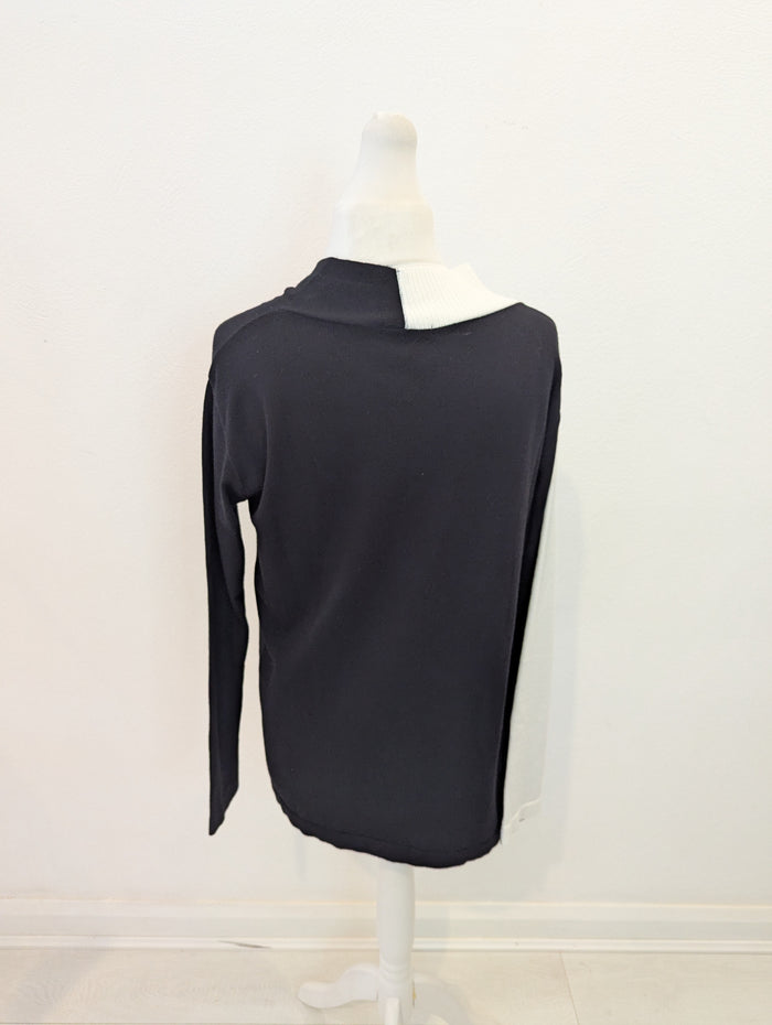 Sarah Pacini White/Black Cardigan One Size