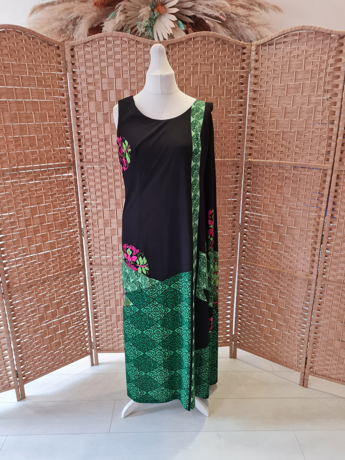 Sari Style Maxi Black and Green 12-14