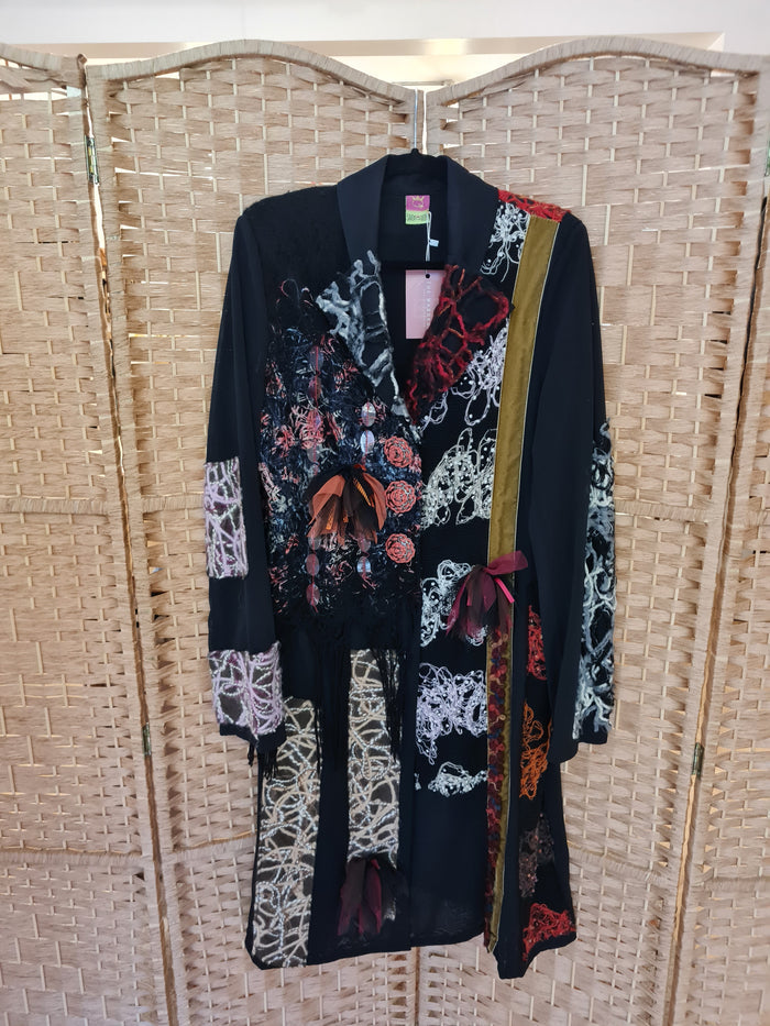 Save The Queen Red & Black coat XL