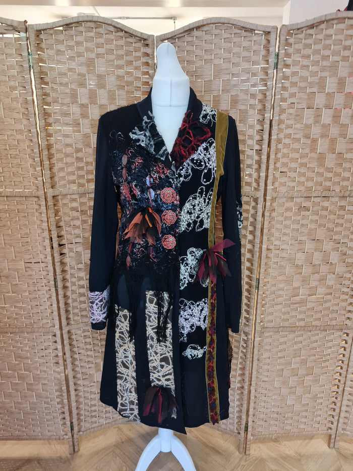 Save The Queen Red & Black coat XL