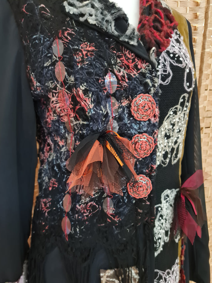 Save The Queen Red & Black coat XL