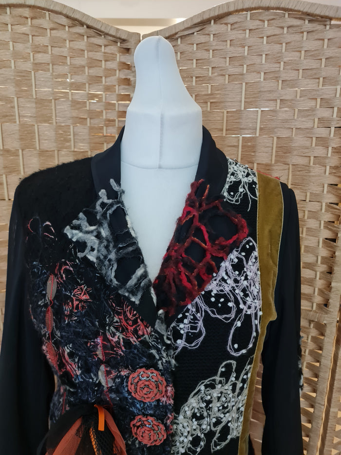 Save The Queen Red & Black coat XL