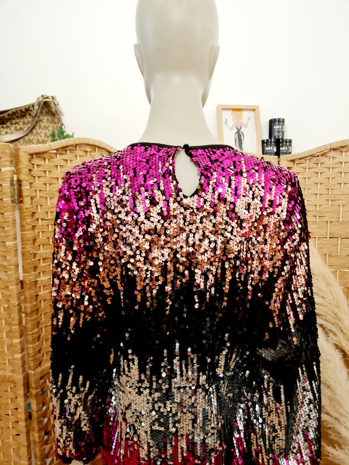 Savida pink sequin dress M New