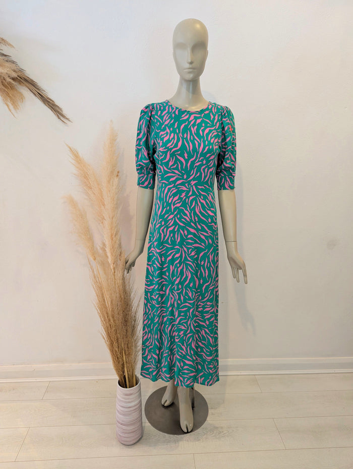 Scamp & Dude green/ pink dress 10