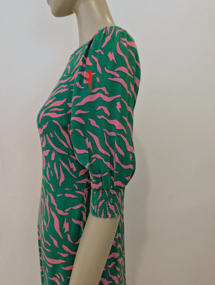 Scamp & Dude green/ pink dress 10