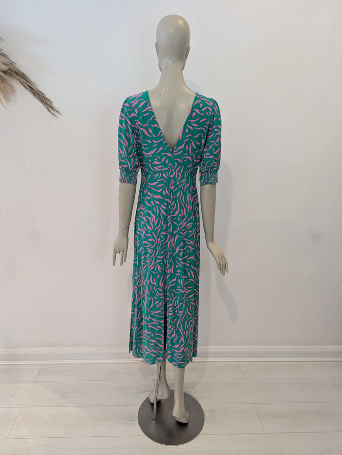 Scamp & Dude green/ pink dress 10