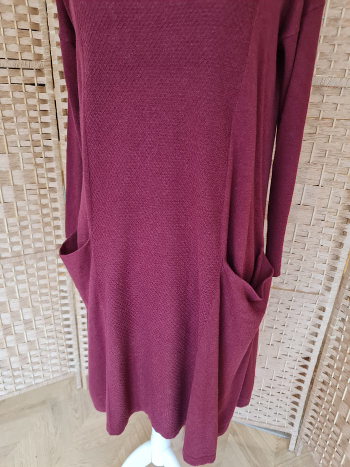 Seasalt Burgundy jumper dress 14